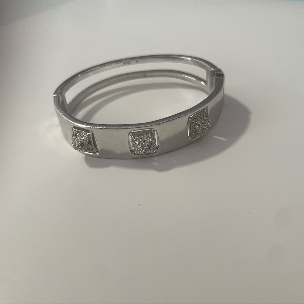 Swarovski Crystal Studded Silver Bracelet